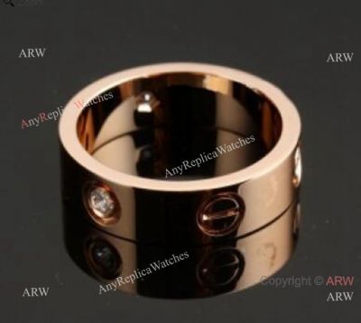 Replica Cartier Love Ring Rose Gold with Diamond